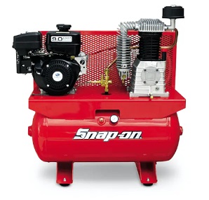 SNAP-ON NO.BRA9G3B Air Compressor Stationary Horizontal Gas Engine 30 gallon 9.0 HP 175 max. PSI