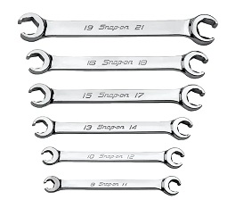 SNAP-ON NO.RXFMS606B Set Wrench Metric Flare Nut Double End 6P (6 pcs.) (9 to 21mm.)