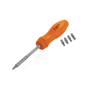 SNAP-ON NO.SSDMR4BO Screwdriver Ratcheting Magnetic Standard Orange, 8 3/4&quot;