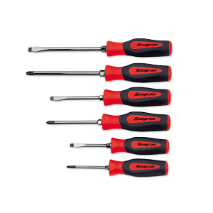 SNAP-ON NO.SHDX60R Set Screwdriver Combination Instinct Hard Handle Red 6pcs.