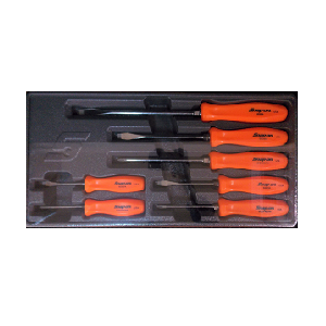 SNAP-ON NO.SDDX50O Set Screwdriver Combination Flat Tip/PHILLIPS Orange (5 pcs.)