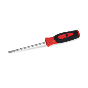 SNAP-ON NO.SGD304BR Screwdriver Flat Tip Mini Tip Soft Grip Instinct Handle Red 5/32 tip 5 7/8