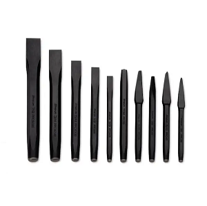 SNAP-ON NO.PPC100AK Set Chisel 10pcs. (Flat/Half Round Nose Cape/Cape/Diamond Point)