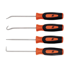 SNAP-ON NO.SGASA204BO Set Miniature Pick Instinct Soft Grip Orange 4pcs.