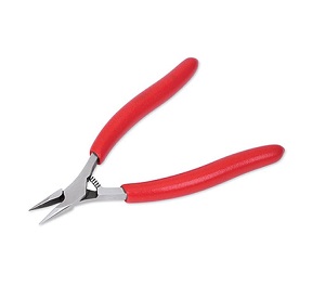 SNAP-ON NO.E704BCG (EP892A) Pliers Electronic Needle Nose 45 Angled Serrated Jaws 6 5/8&quot;