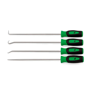 SNAP-ON NO.SGLASA204G Set Miniature Awl/Pick Long Soft Grip Green 4 pcs.