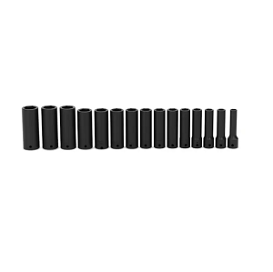 SNAP-ON NO.315SIMMYA Set Socket Metric Impact Deep 6P (15pcs.) (10 to 24mm.)