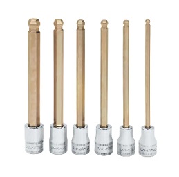 SNAP-ON NO.205EFABLM (206EFABLM) Set Socket Driver Metric Ball Hex Long 4 to 10mm. (5pcs.)