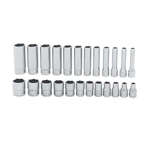 SNAP-ON NO.124STTMM 1/4&quot;Dr. Set Socket Metric Shallow/Deep 6P (24pcs) (4.5 to 14mm.)