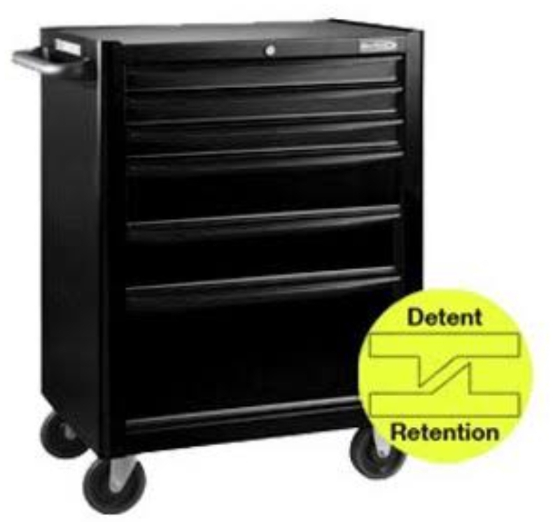 BLUE-POINT NO.KRB13006BLK Tools 26&quot; Roll Cabinet 6 Drawers Black, Gloss