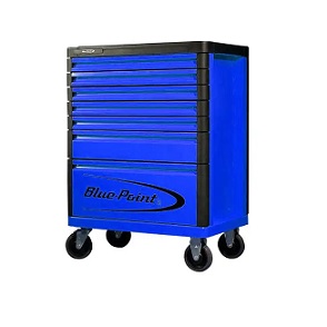 BLUE-POINT NO.KRB3007BLU Roll Cabinet with Protective Bumper, 7 Drawers, Size 26&quot;, Blue (692x510x980mm.)