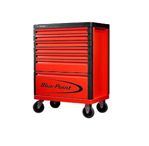 BLUE-POINT NO.KRB3007RED Roll Cabinet with Protective Bumper, 7 Drawers, Size 26&quot;, Red (692x510x980mm.)