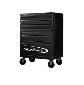 BLUE-POINT NO.KRB3007BLK Roll Cabinet with Protective Bumper, 7 Drawers, Size 26&quot;, Black (692x510x980mm.)