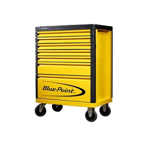 BLUE-POINT NO.KRB3007YEL Roll Cabinet with Protective Bumper, 7 Drawers, Size 26&quot;, Yellow (692x510x980mm.)