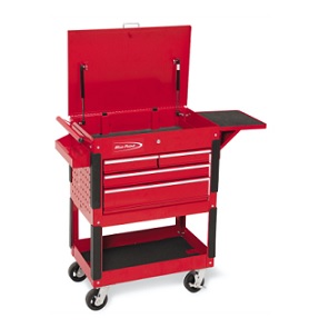 รถเข็น BLUE-POINT NO.KRBC10TB (KRBC10T) Roll Cart Locking Flip-Top 4 Locking Drawers Screwdriver Compartment Red