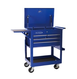 รถเข็น BLUE-POINT NO.KRBC10TBPCM (KRBC10TPCM) Roll Cart Locking Flip-Top 4 Locking Drawers Screwdriver Compartment Royal Blue