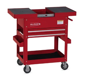 BLUE-POINT NO.KRBCSST Roll Cart Sliding Top 2 Drawers Red