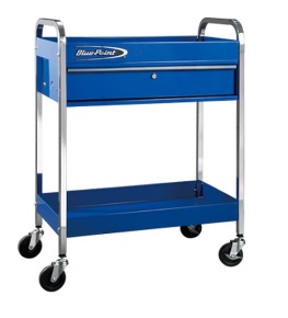 BLUE-POINT NO.KRBC3TD (KRBC3TB) Roll Cart 2 Shelves Locking Drawer Red