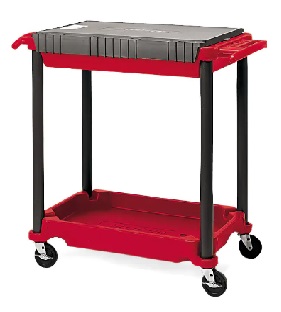 BLUE-POINT NO.KRP1HD Roll Cart Heavy Duty Polymer Red/Grey (43x38 1/2x21 3/4)