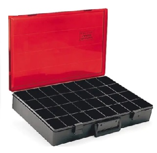 BLUE-POINT NO.YA485 Box Plastic Parts Storage 8 to 32 compartments (18x12x3)