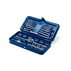 BLUE-POINT NO.GA541 Set Tap and Die U.S. 41 pcs. (1/4&quot; to 1/2&quot; NF/NC 4-40 to 12-24 Non-Adjustable Dies)