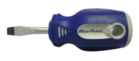 ไขควง BLUE-POINT NO.BSGDM38F6 Screwdriver M Series Slotted Size 6x38x100mm.