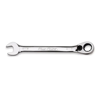 BLUE-POINT NO.BOER18 Wrench Ratcheting Box/Open End Standard 12˚Offset 9/16&quot; 12P