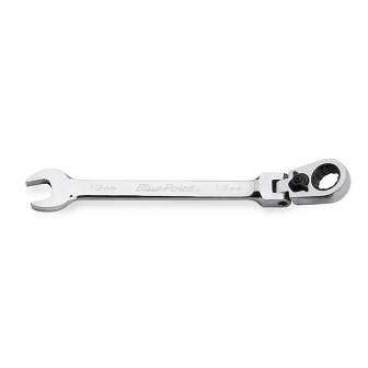 BLUE-POINT NO.BOERMF13A Wrench Metric Flex Head Ratcheting Box/Open End Standard 12˚Offset 13mm. 12P