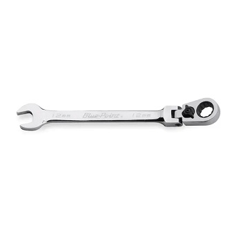 BLUE-POINT NO.BOERMF12A Wrench Metric Flex Head Ratcheting Box/Open End Standard 12˚Offset 12mm. 12P