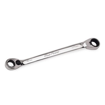 BLUE-POINT NO.BXORM1617 Wrench Metric Ratcheting Box Reversible Standard Length 25˚Offset 16-17mm. 12P