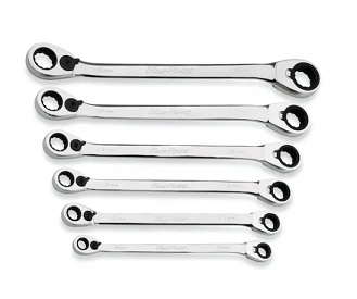 ชุดประแจ 6 ชิ้น BLUE-POINT NO.BXORM706 Set Wrench Metric Ratcheting Box Reversible Standard Length 25˚Offset 6pcs.