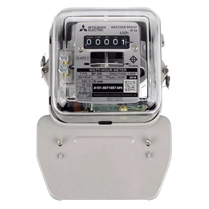 มิเตอร์วัดไฟ MITSUBISHI NO.MF-33E Watt Hour Meters , 1P 15A 45A.