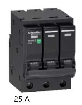 เซอร์กิตเบรคเกอร์ SCHNEIDER NO.QO325 VSC 6T Circuit breaker , 3P 25A