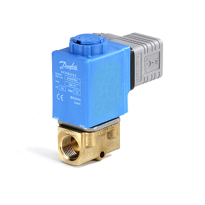 โซลินอยด์วาว์ลสำหรับน้ำพร้อมคอยล์ DANFOSS No.EV210B 032U1225 Solenoid Valve 220v , 3/8&quot;