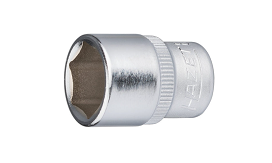 HAZET NO.850-10 1/4”Dr. Socket with knurling, 6P Size 10 (L25mm,D14.6mm)