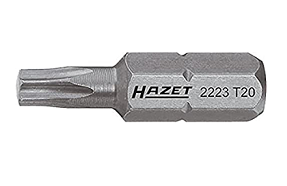 HAZET NO.2223-T40 Bit Hexagon drive, 6.3(1/4”) Size 40 (6.65 x 25mm)