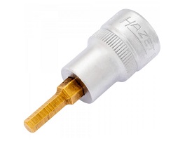 HAZET NO.8801K-8 3/8&quot;sq. Short Titanium Coated Hex Socket 8mm.