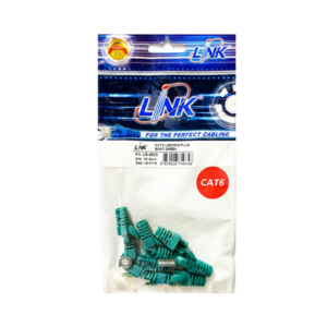 ปลอกหุ้ม LINK NO.US-6623 สำหรับ RJ45 CAT 6 สีเขียว PLUG BOOT LOCKLING(10 ตัว/ถุง)