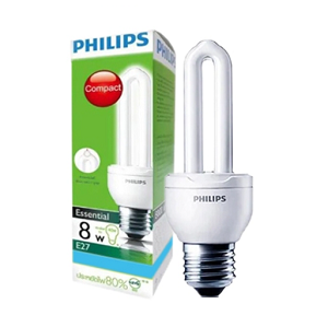 หลอดตะเกียบ ซุปเปอร์คุ้ม PHILIPS ESSENTIAL 8W E27 Warmwhite