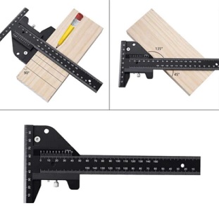 บรรทัดฉาก Multi function ruler for woodworking