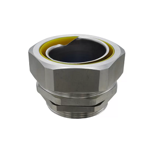 คอนเน็คเตอร์สำหรับท่ออ่อนกันน้ำ Rain Tight Flexible Conduit Connector : yellow rubber , 1/2&quot;