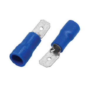 หางปลาเสียบตัวผู้แบน KENION NO.BM-250 Insulated male connector , 1.04-2.63 mm. : BLUE