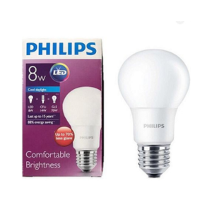 หลอดแอลอีดี PHILIPS LED Bulb 8w E27 A60 6500K Daylight