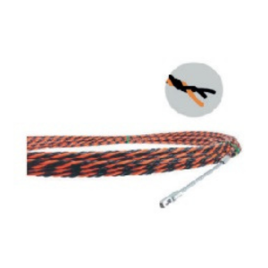 ฟิชเทป TAKAMURA NO.T0630  PET Tri-Twisted 6 mm. x 30 m. (BLACK/ORANGE)