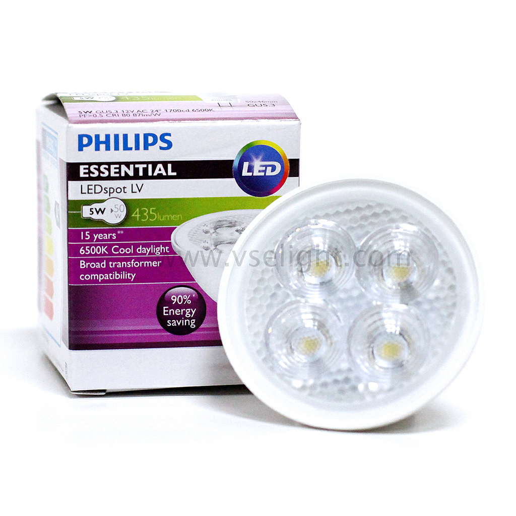 หลอดไฟ LED PHILIPS Essential MR16 GU5.3  5W 12V WarmWhite