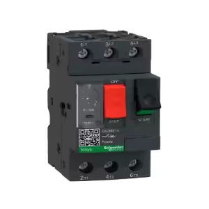 มอเตอร์เบรคเกอร์ SCHNEIDER No.GV2ME14 Motor circuit breaker, TeSys Deca, 3P, 6 to 10A, thermal magnetic, screw clamp terminals, button control