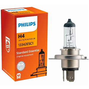 หลอดไฟ PHILIPS 13342CI H4 24V 75/70W P43t-38