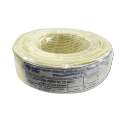 [E04479] สายโทรศัพท์ PHELPS DODGE , 2 คู่สาย/4x22 AWG , 4C x 0.65 sqmm. (100mt/ea) : IVORY