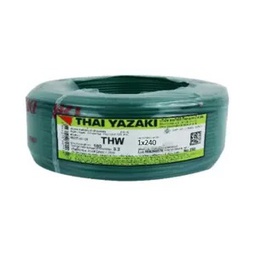 [E08800] สายไฟ THAI YAZAKI Cable wire : THW Green , 1 x 2.5 sqmm. (100MT/EA)