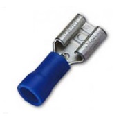 [F03064] หางปลาเสียบตัวเมียแบน (แบบหุ้ม) KENION NO.BF-250 Insulated female connectors , 1.04-2.63 mm. : BLUE